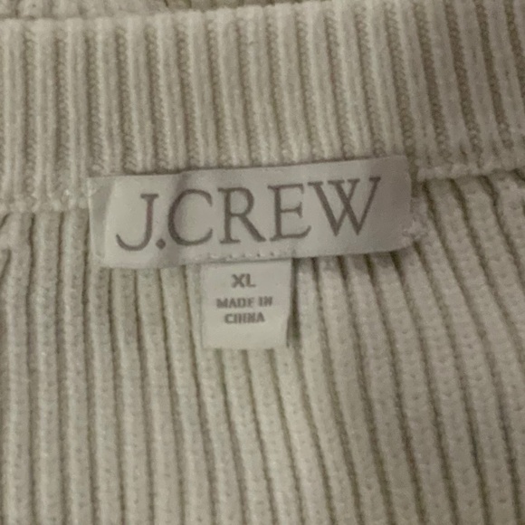 J. Crew White Crew Ribbed Knit Sweater Size XL - Picture 3 of 8